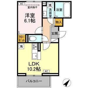 D Paina Hino201号室 間取