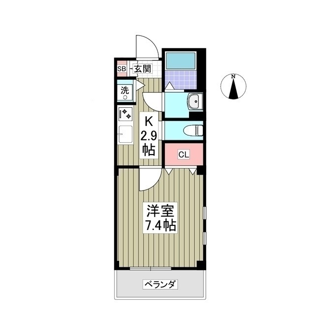 ベルシオン301号室 間取