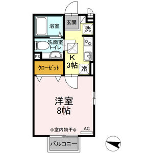 ボーヌファムⅢ　Ⅲ105号室 間取