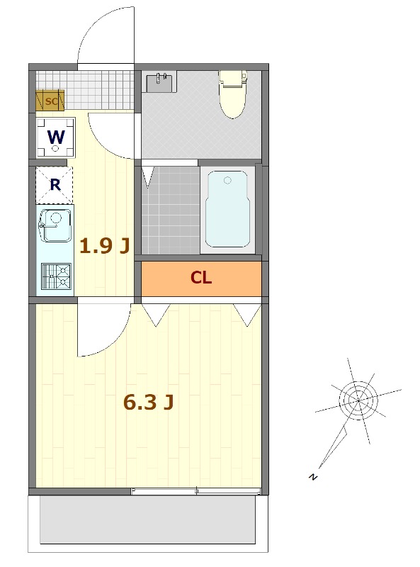 キャメル南古谷駅前通C棟1階 間取