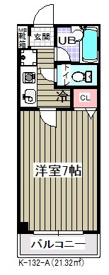 ローズガーデンＫ－１３２番館(K-132)3階 間取