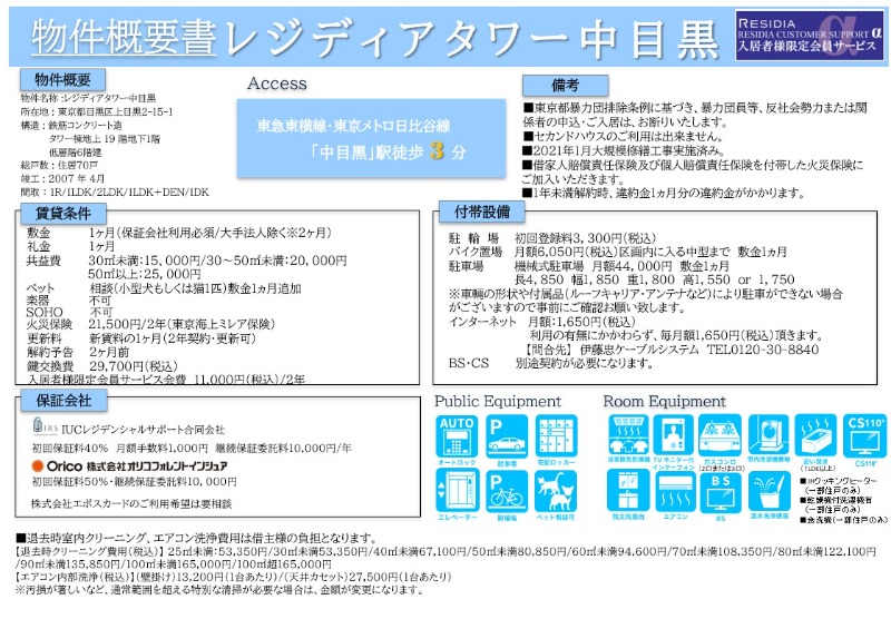 レジディアタワー中目黒12階 部屋その他