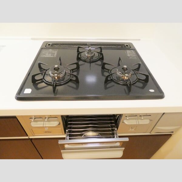 シーレックス Parque グリル付き3口ガスコンロ