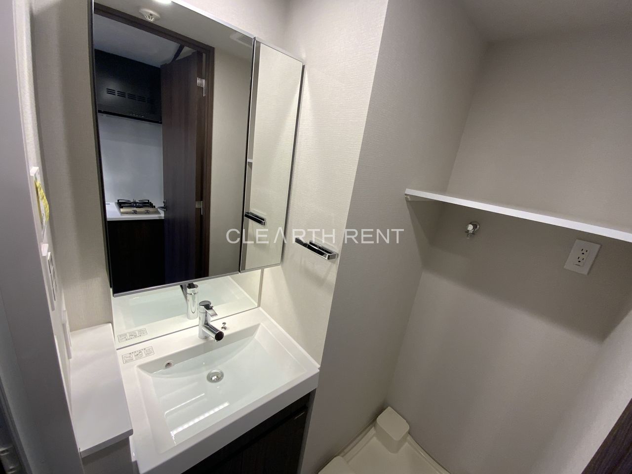 コンシェリア横濱元町 ＴＨＥ ＲＥＳＩＤＥＮＣＥ2階 水栓ヘッド引き出し式の独立洗面化粧台