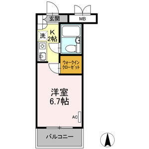 germer武蔵中原(ジェルメムサシナカハラ)302号室 間取
