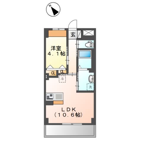 エスペランサ303号室 間取