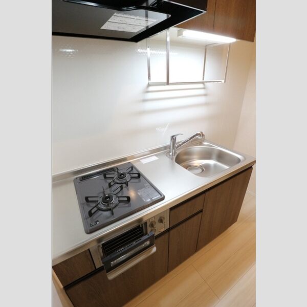 トワ・グレース柏の葉106号室 ガスコンロ2口グリル付き