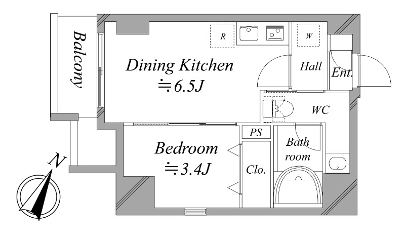 レジディア板橋本町プレイス4階 間取
