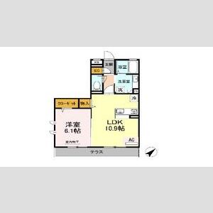 ・　コンティニュエ101号室 間取