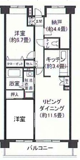 セラビーヌーベル1階 間取