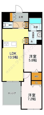 ＡＲＣＨ　ＥＡＳＴ202号室 間取