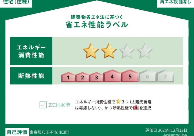 アネシス八王子 省エネ性能ラベル