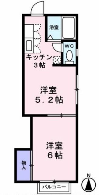アートフル東村山0201号室 間取