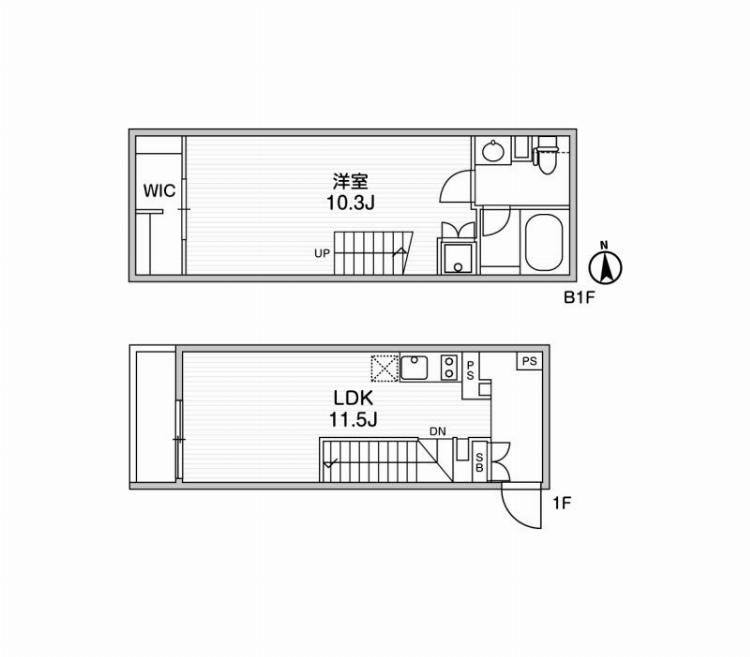 FLUFFY自由が丘1階 間取り図