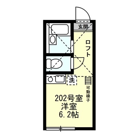 ユナイト能見台ハリマオ202号室 間取