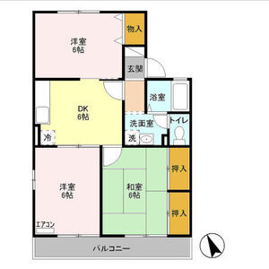 パストラル　参番館205号室 間取