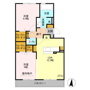 クオーレ302号室 間取