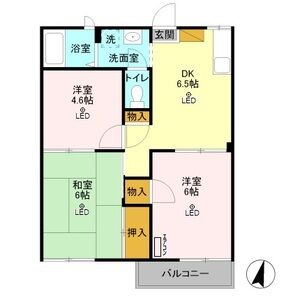 パークハウスもりた207号室 間取