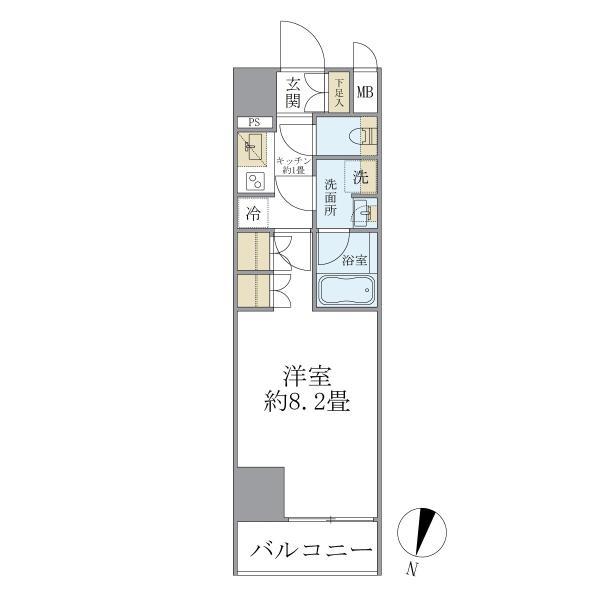 ＣＯＣＯ－ＣＨＩＬＬ　ＫＡＭＥＡＲＩ2階 間取