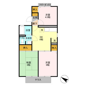 サンライン　Ⅱ201号室 間取