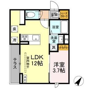 ジェルベーラ淵野辺103号室 間取