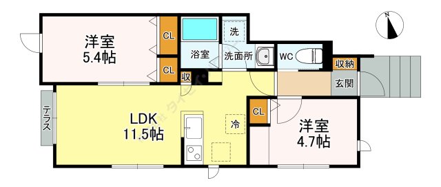 ディアコート101号室 間取