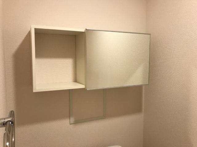 カサブランカ トイレ収納（鏡付）