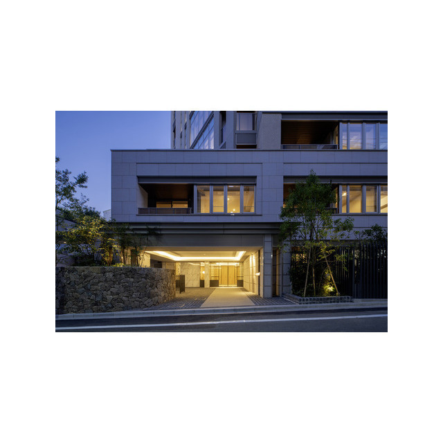 ザ・パークハウス高輪プレイス703号室 エントランス夕景