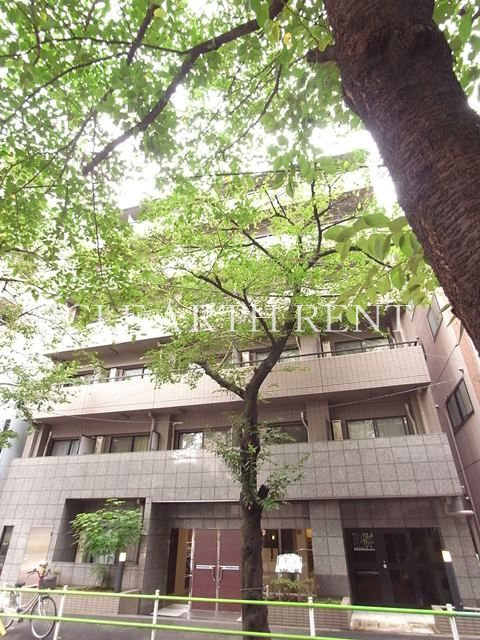 菱和パレス虎ノ門5階 木目調のエントランス