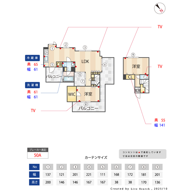 ASTILE用賀Ⅱ0501号室 間取
