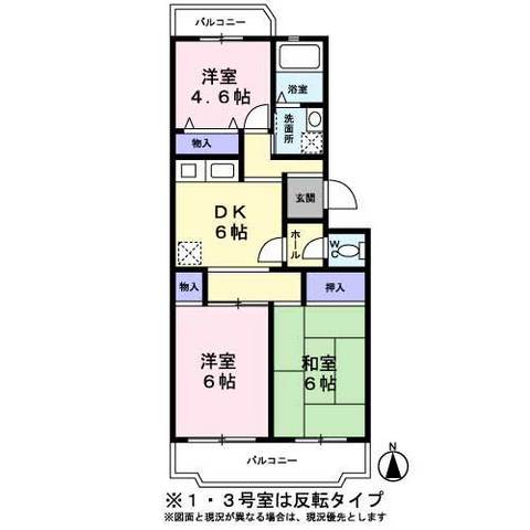 エトワールハイム0202号室 間取り図