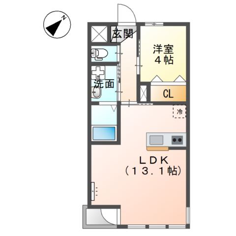 en guren　（エン　グレン）201号室 間取