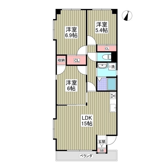 ルネスシーナ101号室 間取