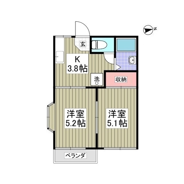 コスタル杉田203号室 間取