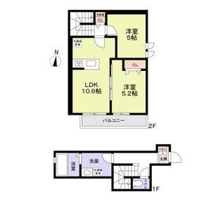 春待坂terrace201号室 間取