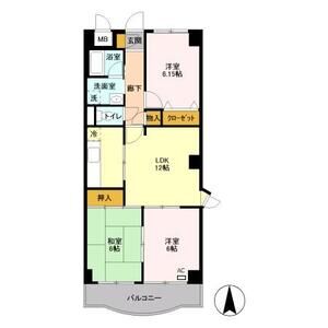 グランソレイユ大宮207号室 間取