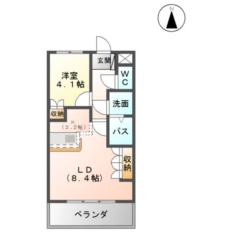 エルマルム00205号室 間取