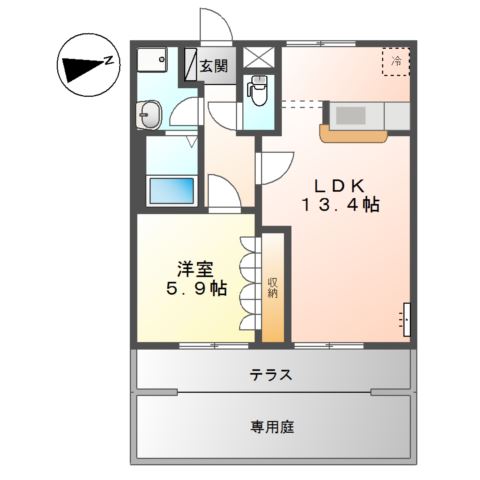 God　valley106号室 間取