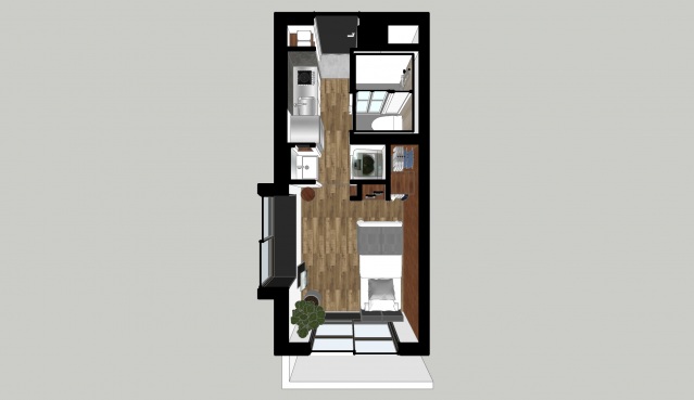 スカイコート高田馬場209号室 パース