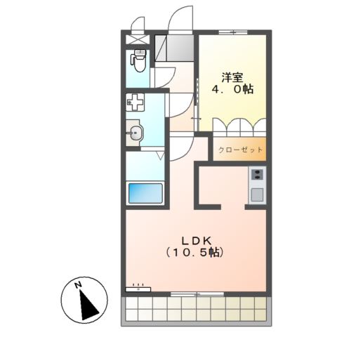 ウィルマルカ306号室 間取