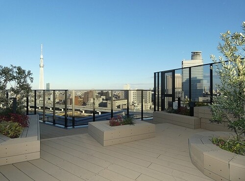 ザ・ライオンズミレス蔵前15階 屋上ガーデン共用部①