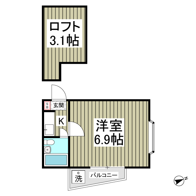 アマリリス212号室 間取