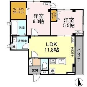 Villa Del Sol Ⅴ202号室 間取