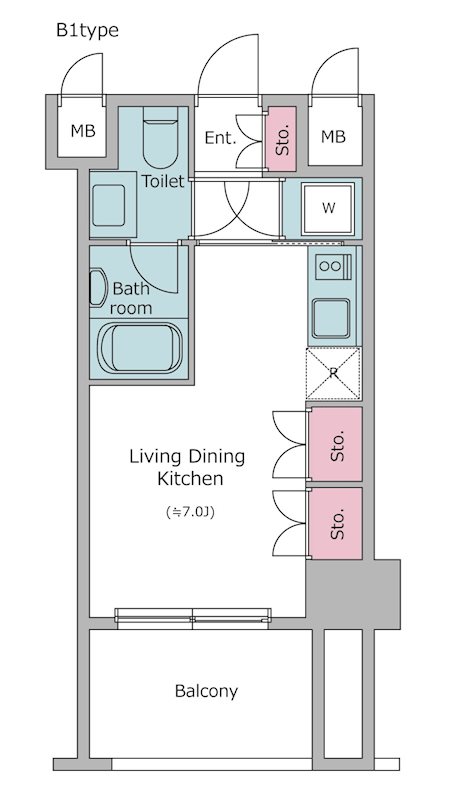 レジディア品川4階 間取