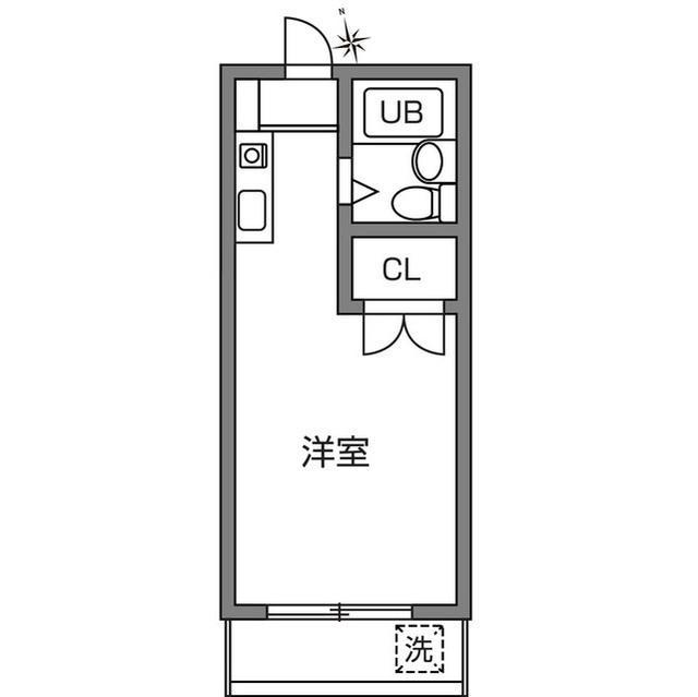 国領アパートメント2階 間取り図
