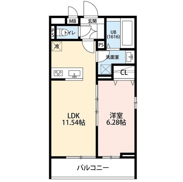 リコルテ光Ⅱ101号室 間取