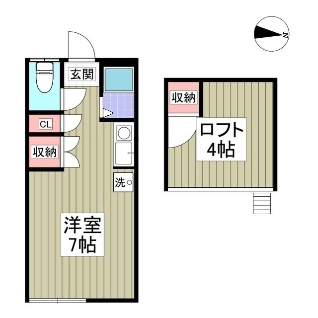 メゾンササキ101号室 間取