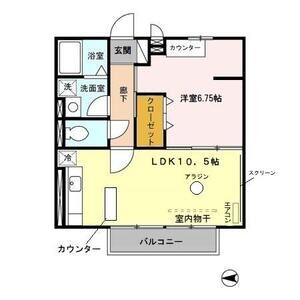 プレジオ201号室 間取