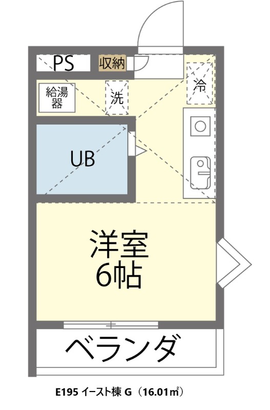 ユーコート鶴ヶ峰(E-195)3階 間取り図