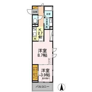 ベル　フロレゾン201号室 間取